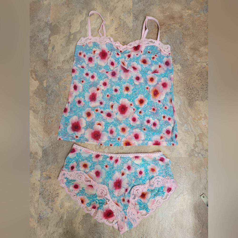 Like New 2 PC Lacy Lingerie, with lots of adjustable straps.